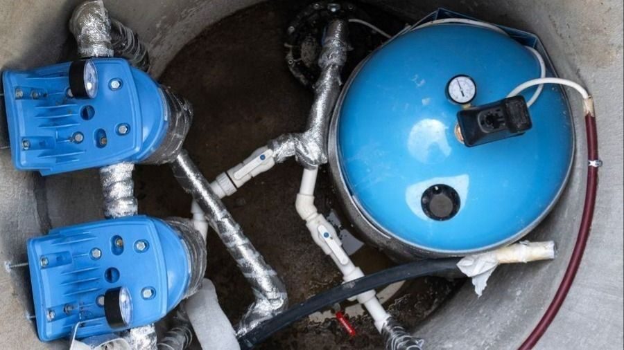 Well pump installed